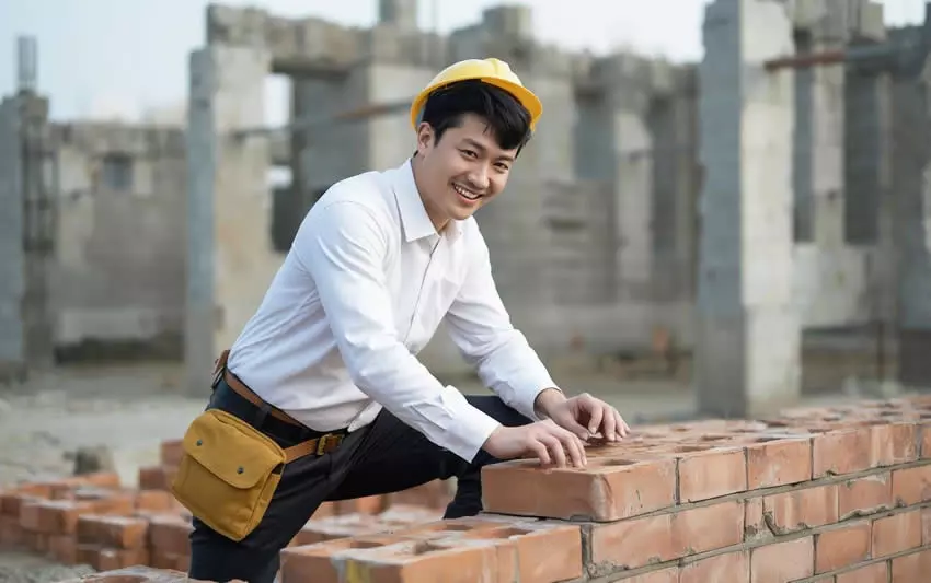 屏東紅磚牆施工-土水師傅實作